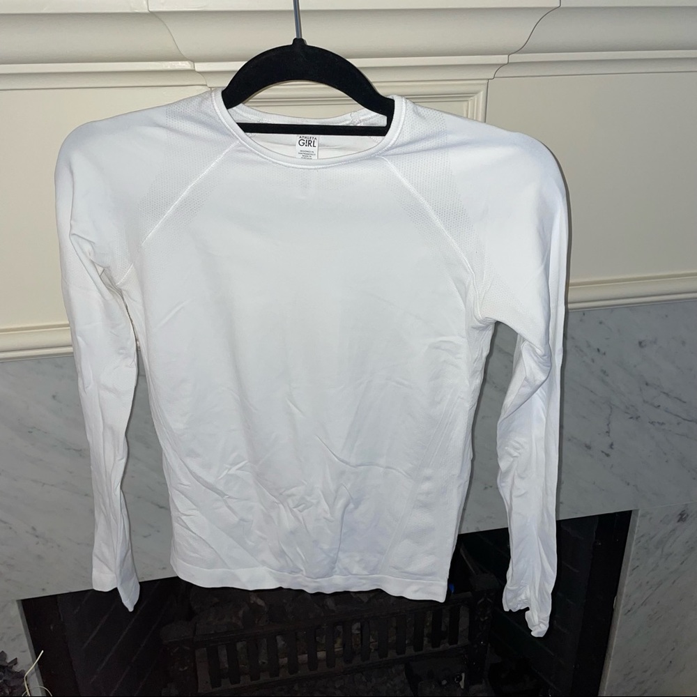 Long Sleeve White Athleta Girl Top